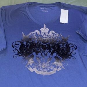 Kenneth Cole Royal Blue V-Neck Tee